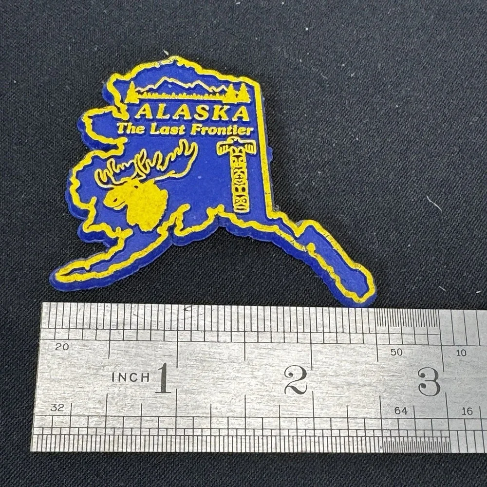 Alaska State The Last Frontier Rubber Fridge Magnet